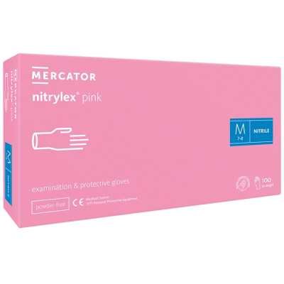 100st Handskar Nitril - Storlek: Medium - Rosa 100st Handskar Nitril - Storlek: Medium - Rosa